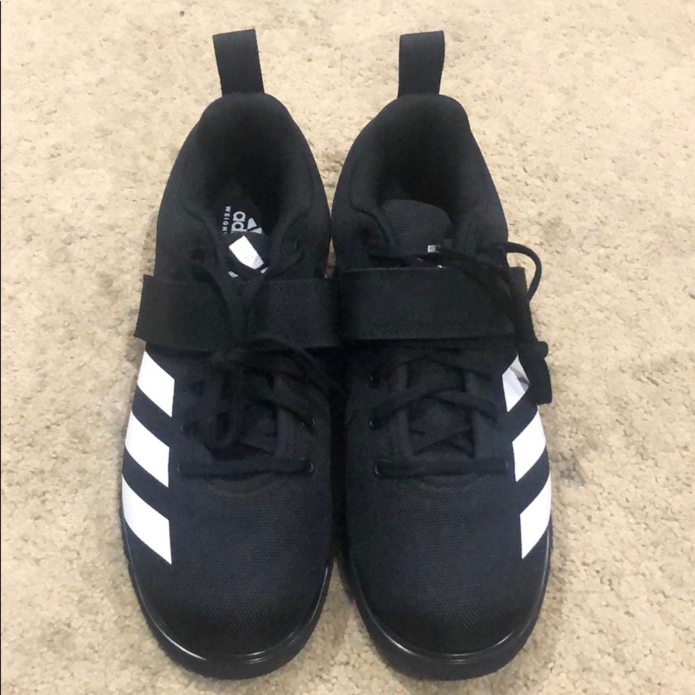 Black Adidas Powerlift 4 weightlifting shoes Size7
